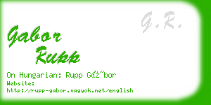 gabor rupp business card